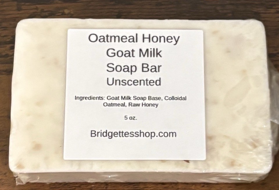 Oatmeal Honey Goat Milk Soap Bar Unscented Sensitive Skin Natural 5oz Bundle