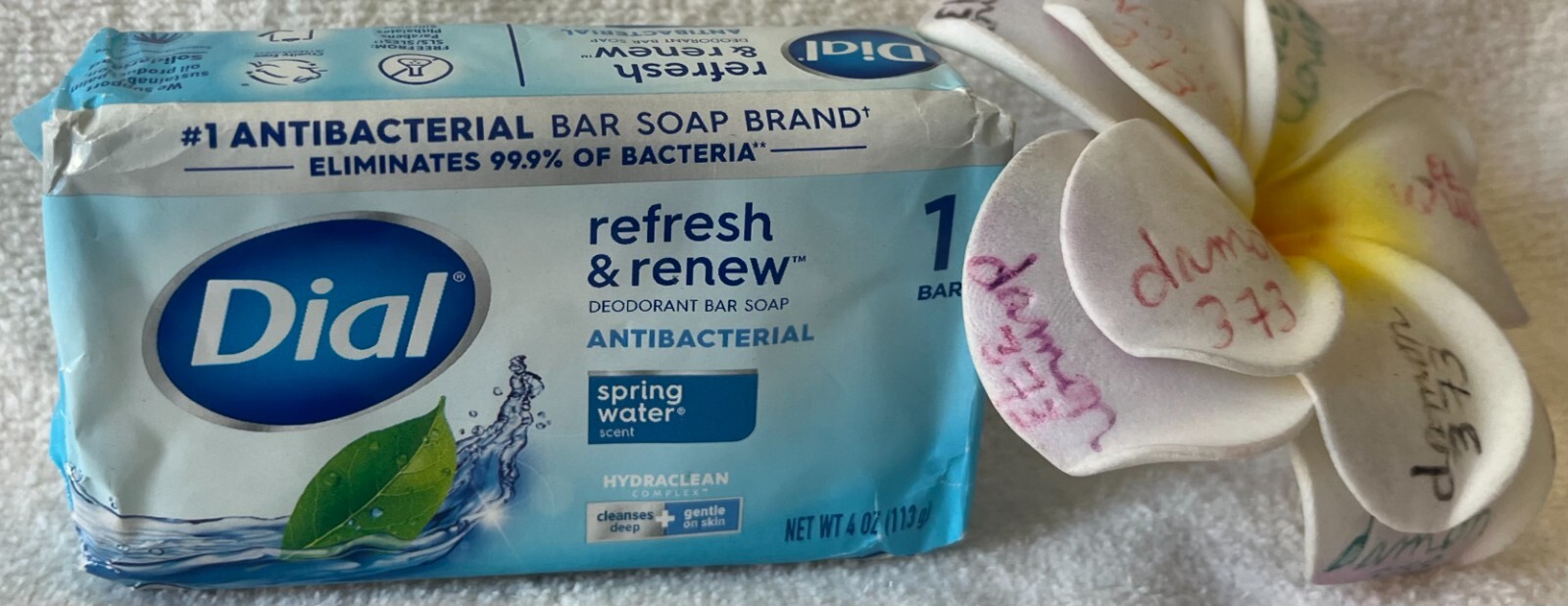 DIAL**Spring Water**ANTIBACTERIAL Refresh & Renew DEODORANT SOAP~4 OZ/113 g~NEW