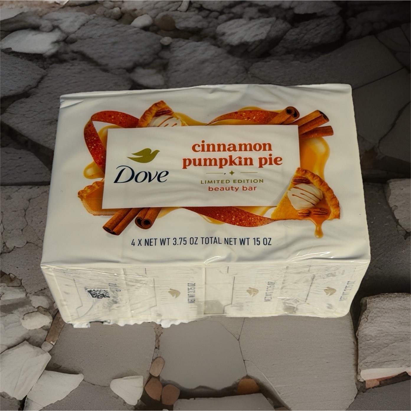 Dove Cinnamon Pumpkin Pie Limited Edition Beauty Bar Multipack 4 x 3.75 oz