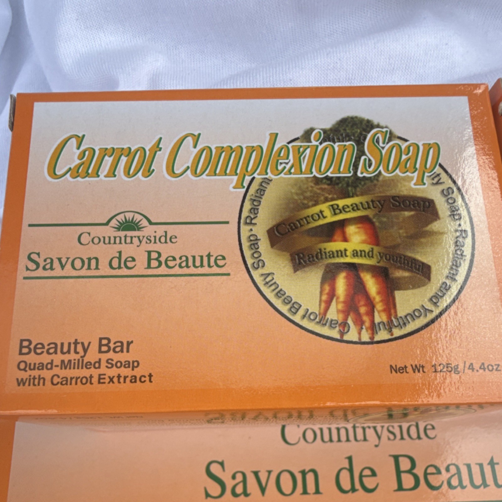 Countryside Quad-Milled Carrot Extract Savon de Beaute Beauty Bar 125g