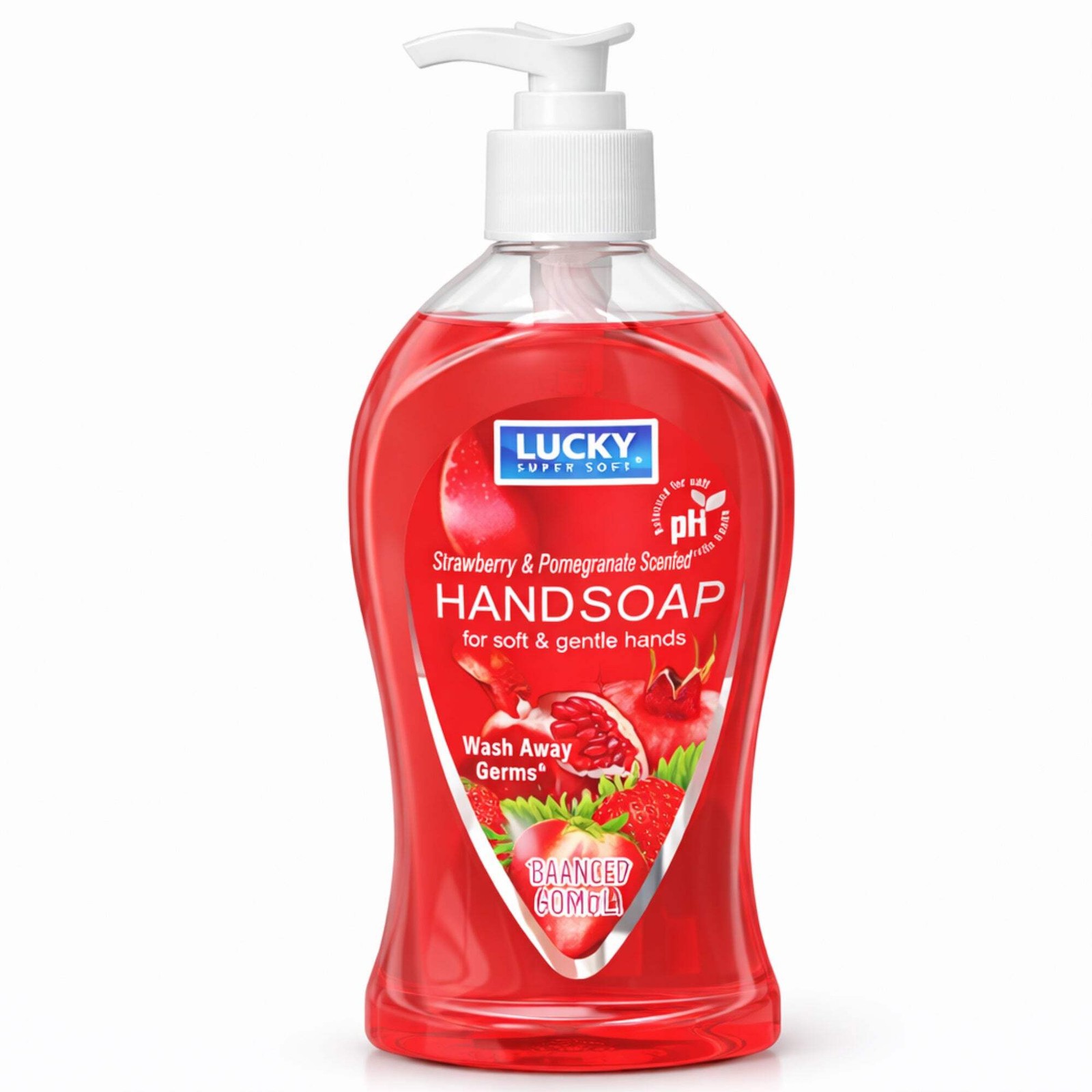13.5 oz Strawberry & Pomegranate Hand Soap – Antibacterial Wash