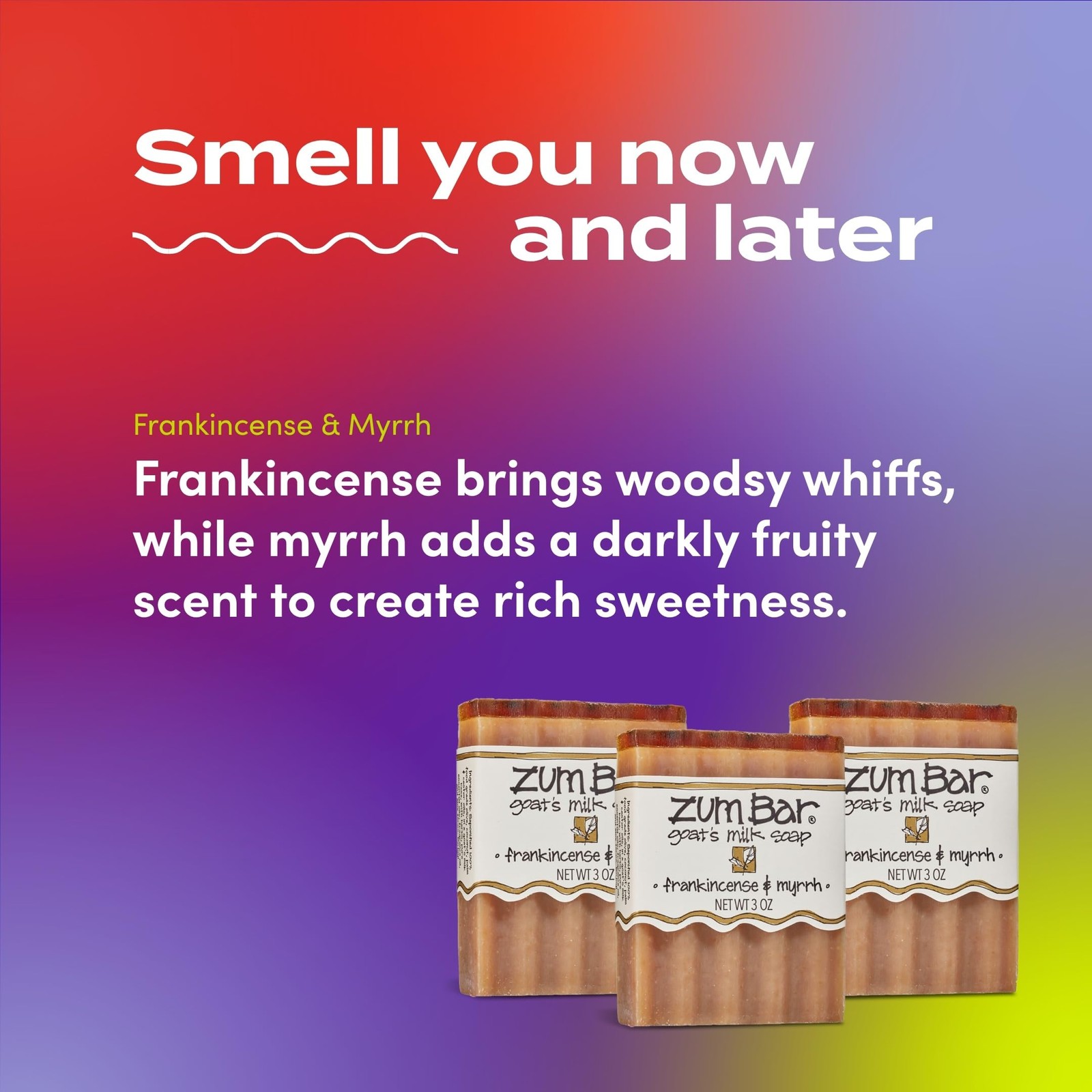 Zum Bar Goat’s Milk Soap – Frankincense and Myrrh – 3 oz (3 Pack)