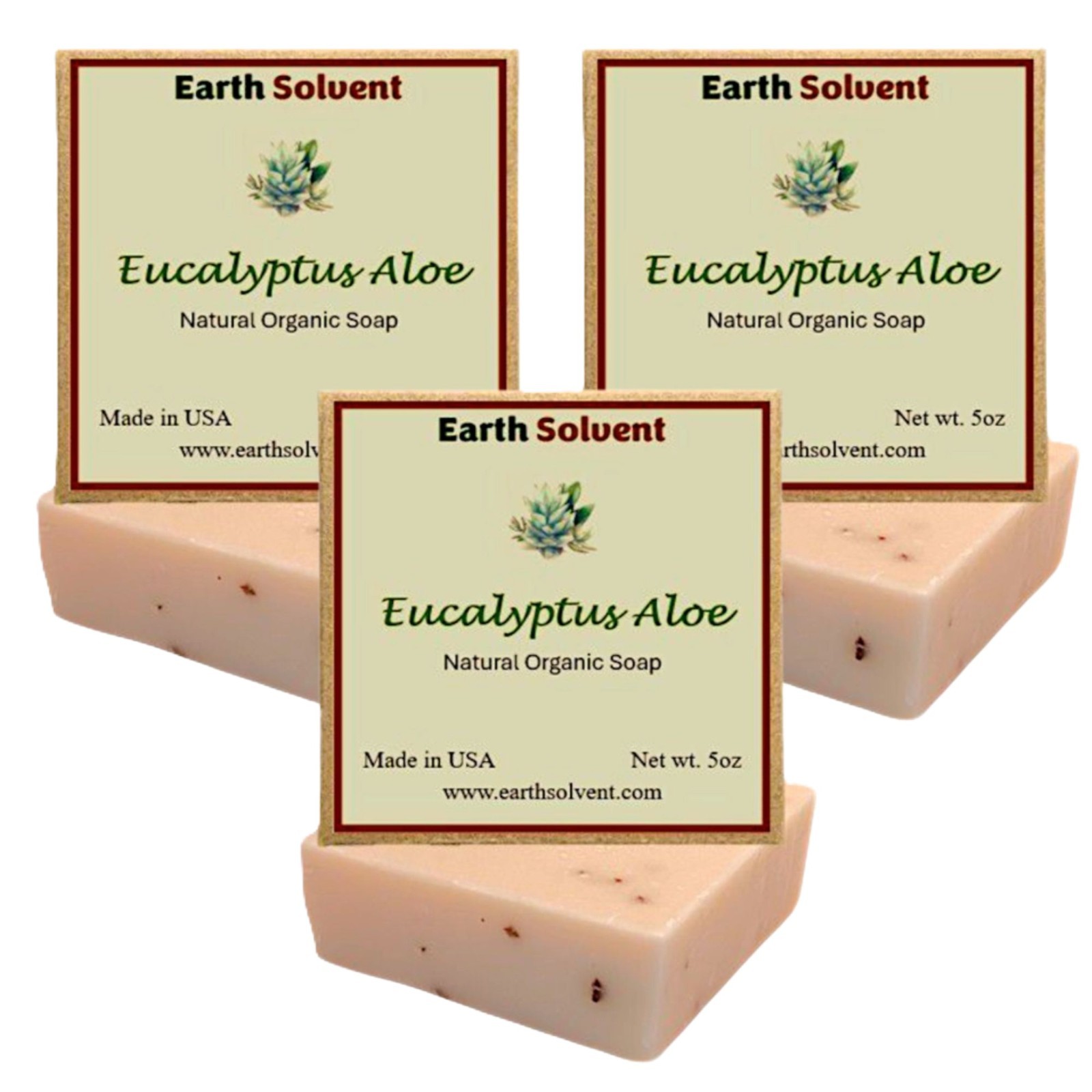 Bar Soaps Natural Organic Soap Bars Made in USA 5oz each Pack of 3