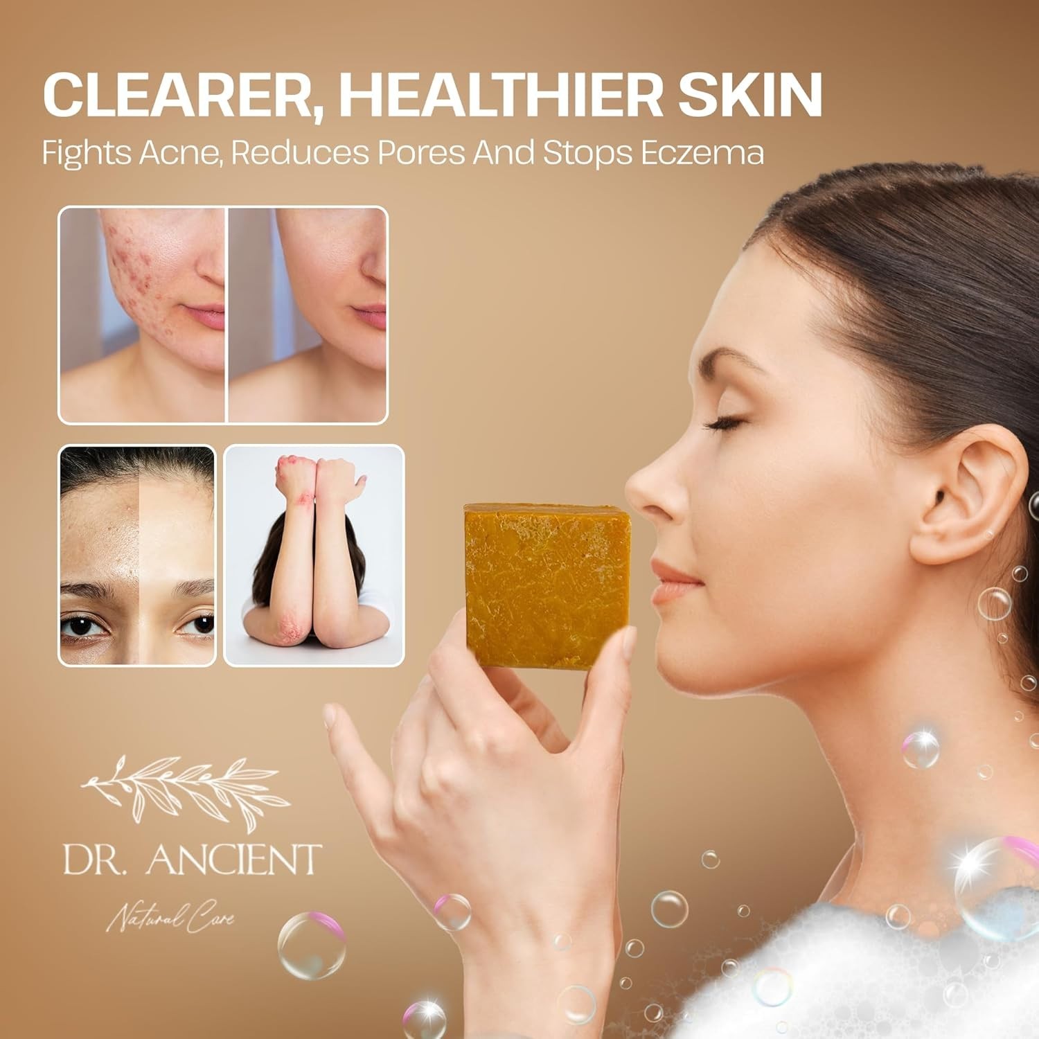Chemical-Free Organic Sulfur Soap Bar – Perfect for Oily Skin & Acne Treatment