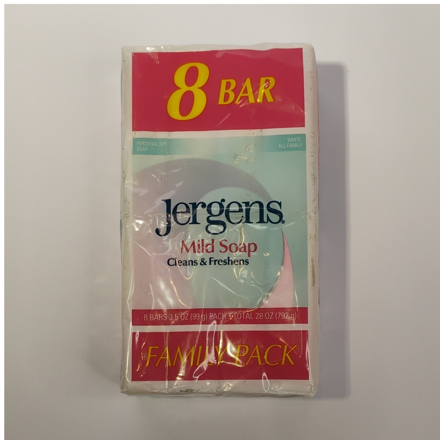 Jergens Mild Body Bar Soap Multipack Cleans & Freshens 8 Bars 3.5 oz Each 28 oz