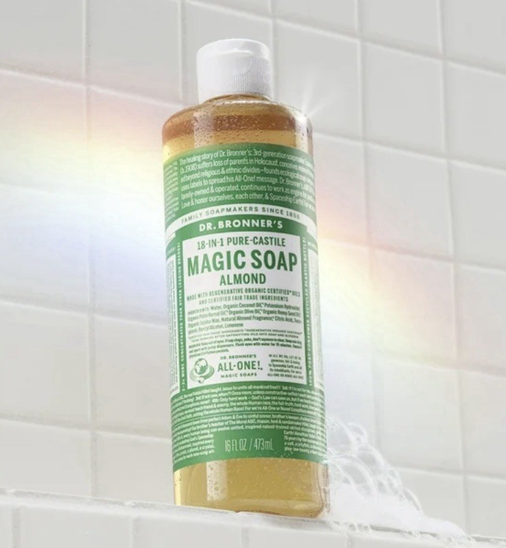 Dr Bronner’s 18-In-1 Hemp Almond Pure-Castile Soap 16fl oz 473ml