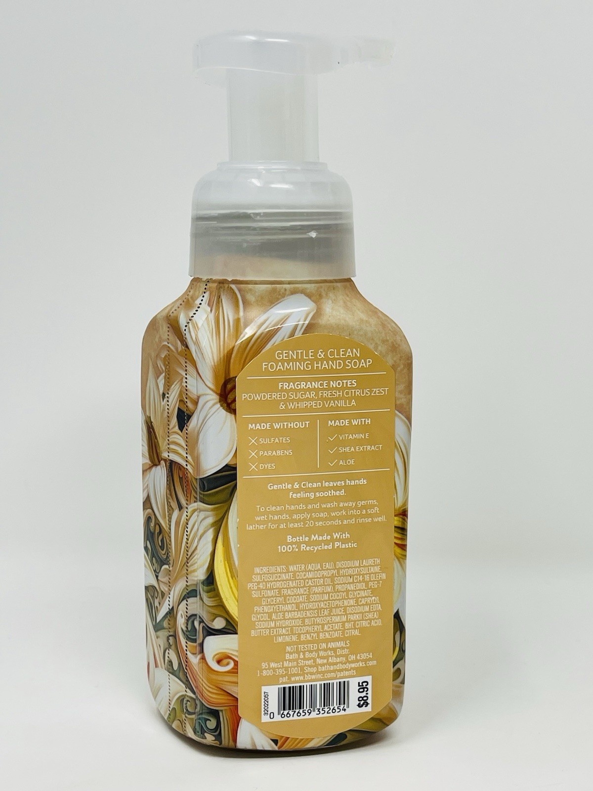 1 BATH & BODY WORKS Garden Tea Cookie GENTLE CLEAN FOAMING HAND SOAP NEW