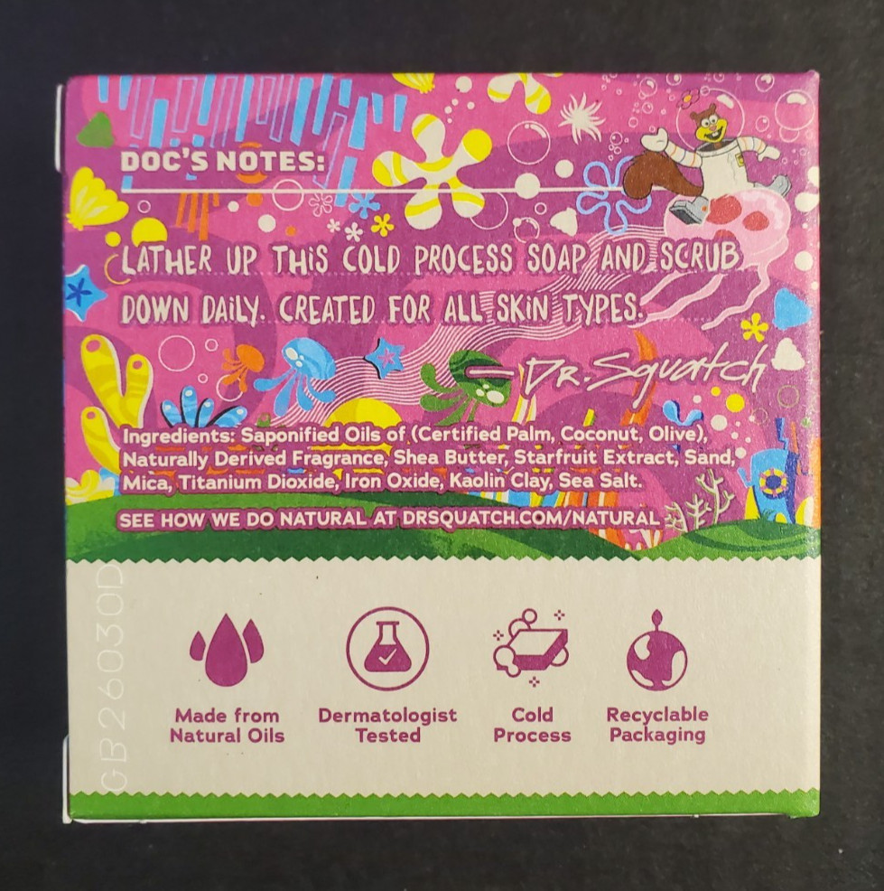 Dr Squatch Men’s Natural Soap. Sea Star Shenanigans. Patrick from SpongBob. New