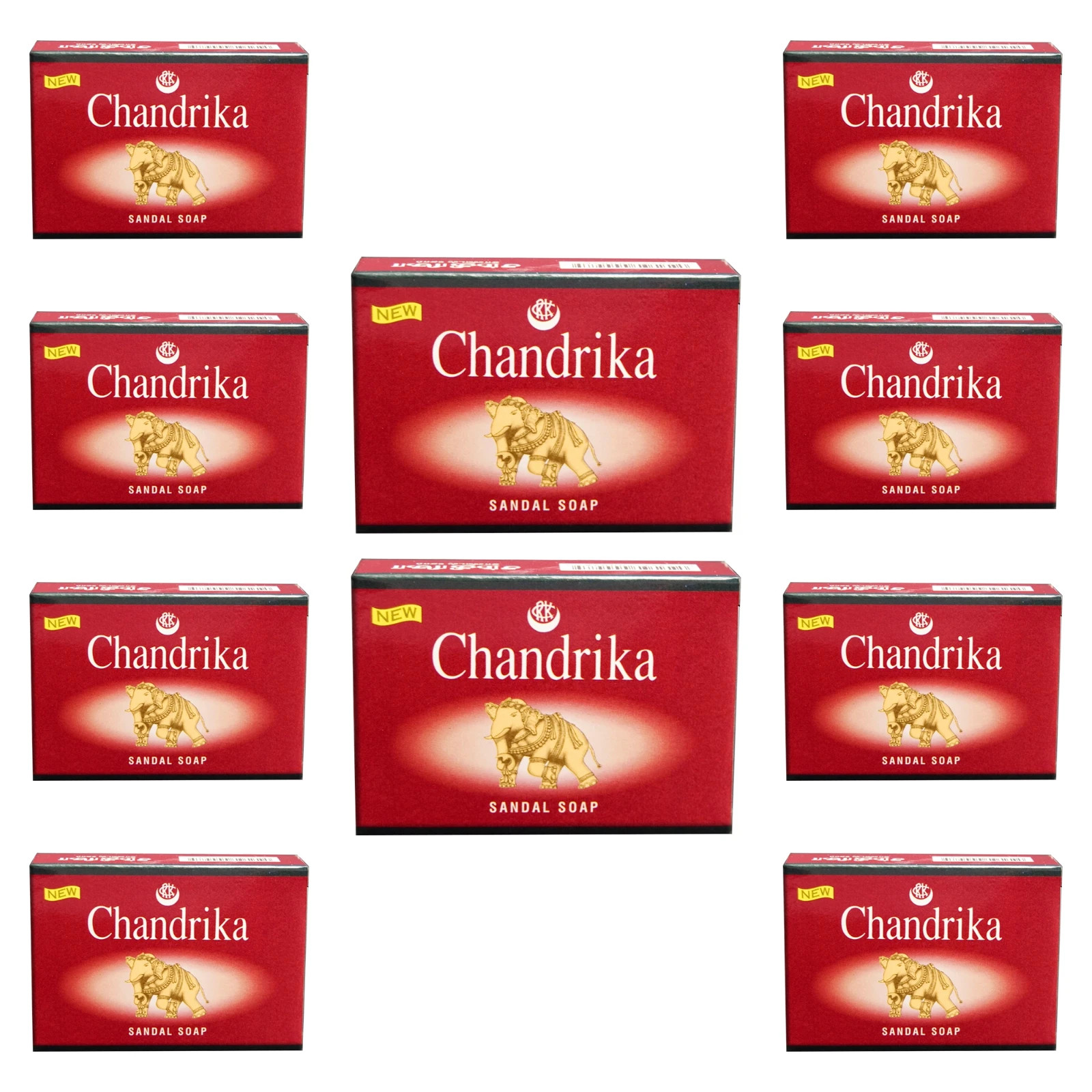 10x Chandrika Ayurvedic Sandal Soap: Organic, Vegan with Coconut Oil, Sandalwood