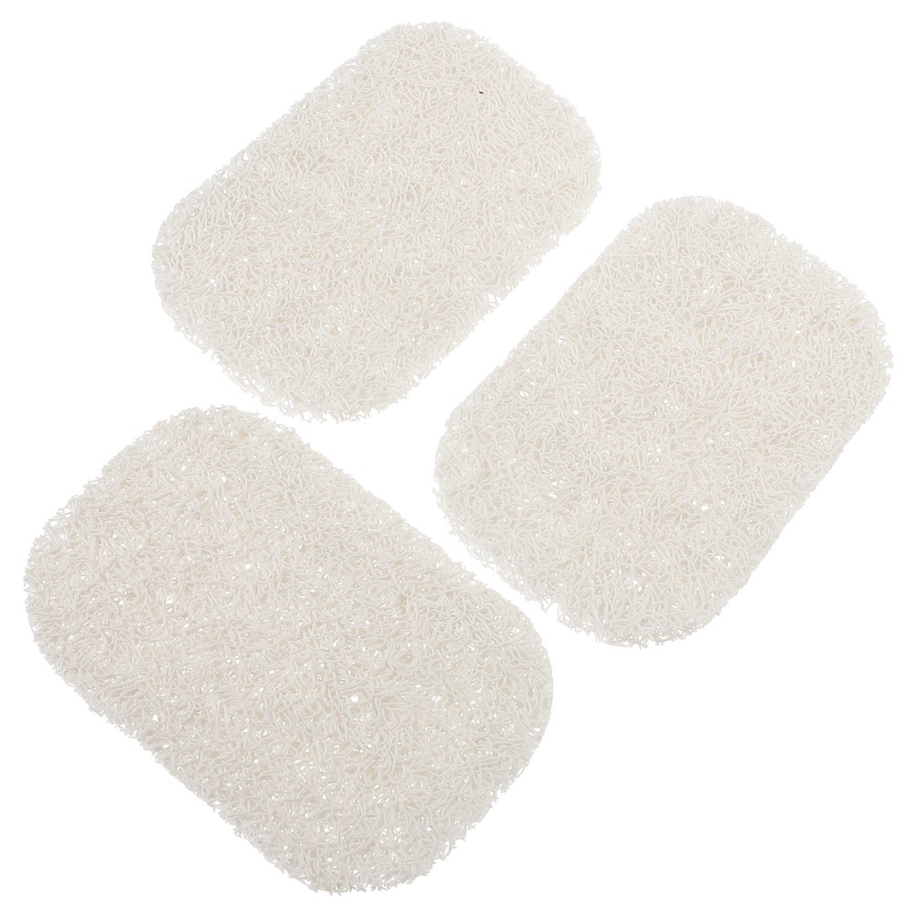 3Pcs Reusable Plastic Soap Box Soap Tray Holder for Bathroom Kitchen White