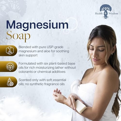 Magnesium Bar Soap with Aloe & Essential Oils – 4oz
