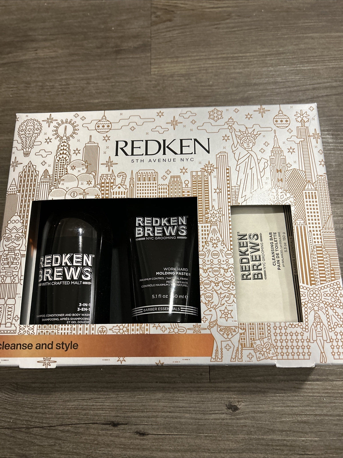 K) Brews GIFT SET 3-in-1 Shampoo 10oz + Molding Paste + Cleanse Bar Soap 5oz