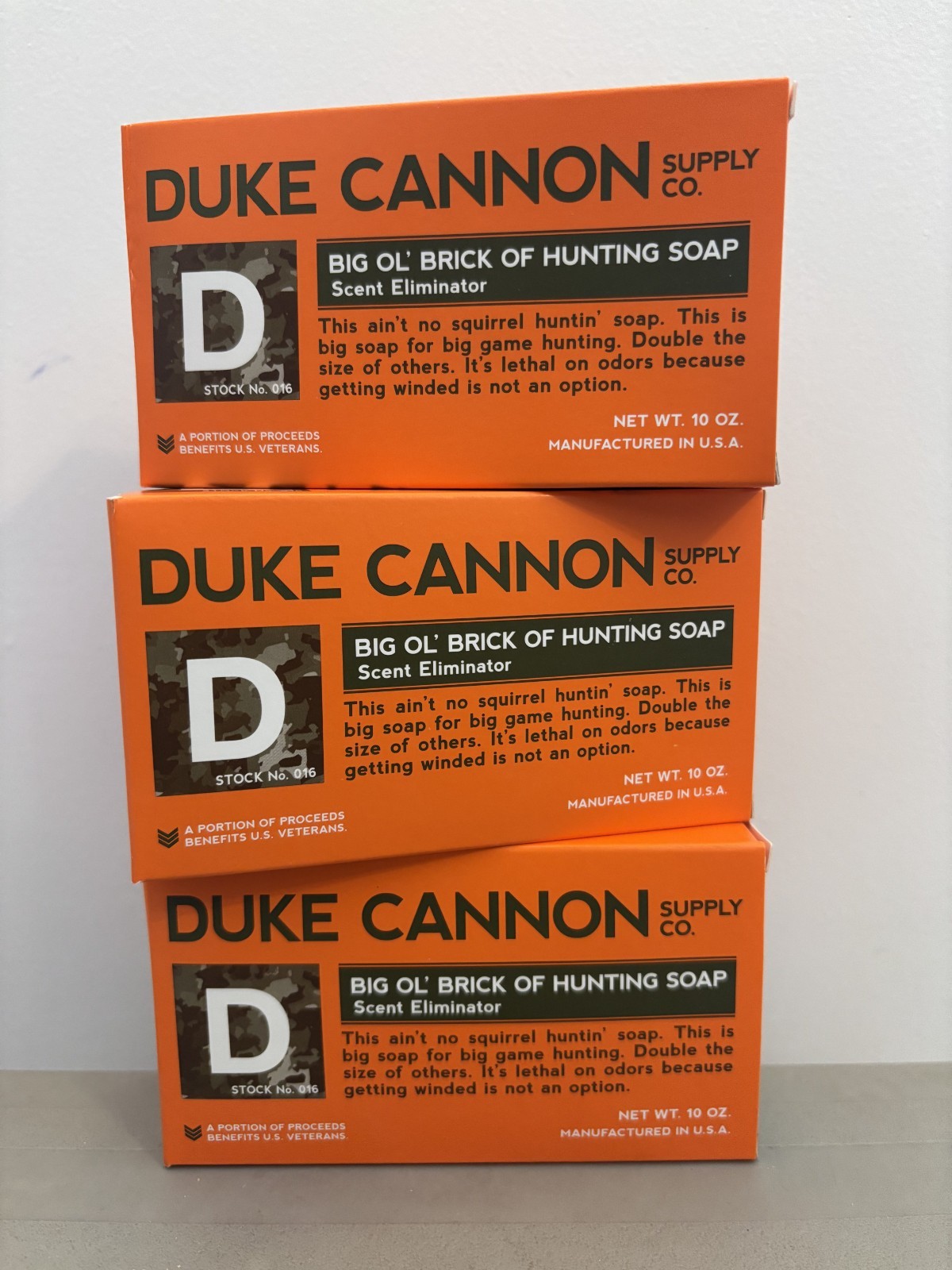 Duke Cannon Big OL’ Brick of Hunting Soap SCENT ELIMINATOR 10 oz – 6 Pack