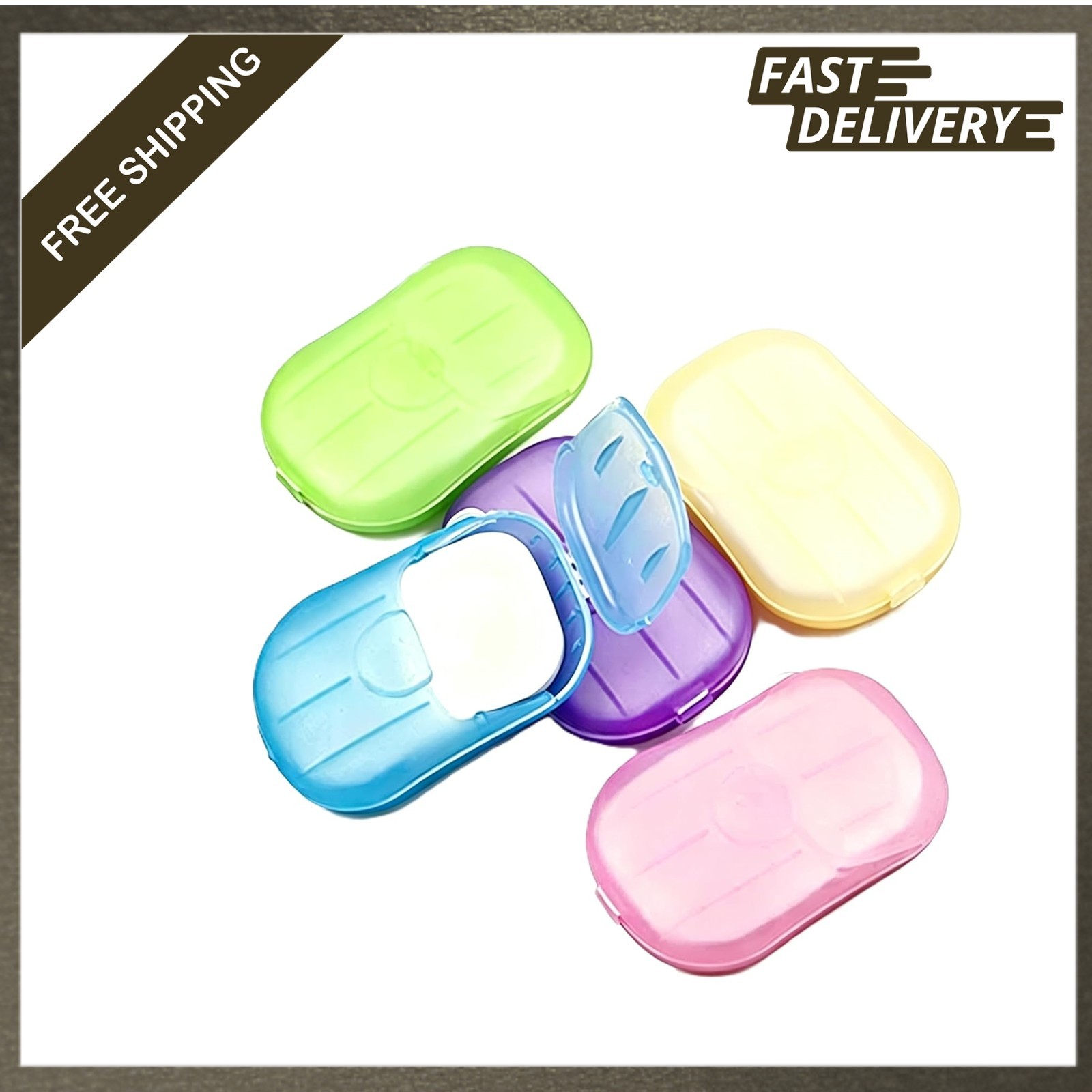 Colorful Disposable Soap Sheets Paper, 5 Boxes, Hand Cleaner Fragrance, Mini