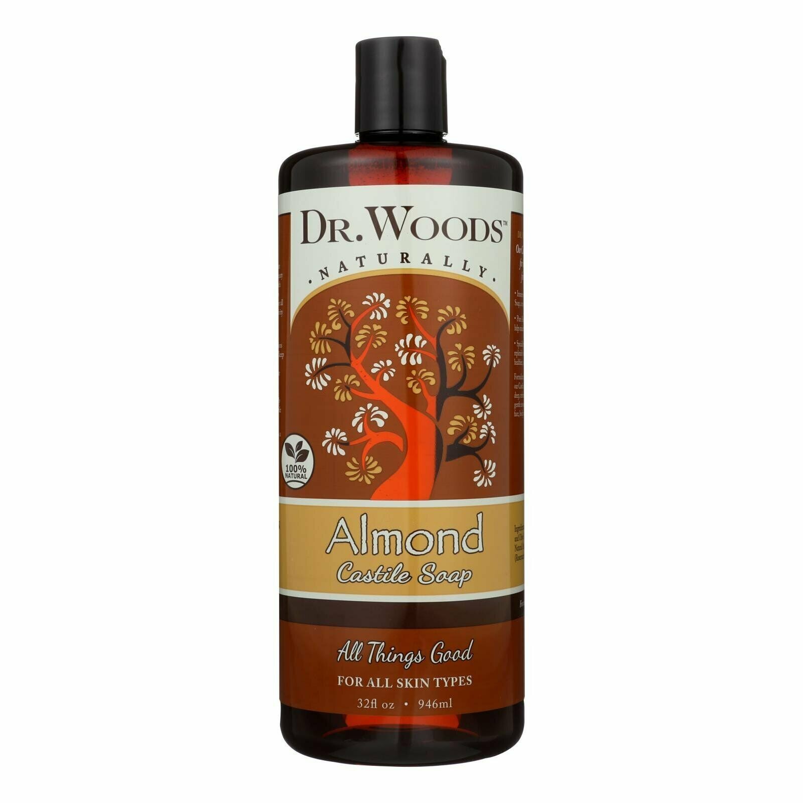 Dr. Woods Naturally 100% Pure Original Almond Castile Liquid Soap 946mL 32 fl oz