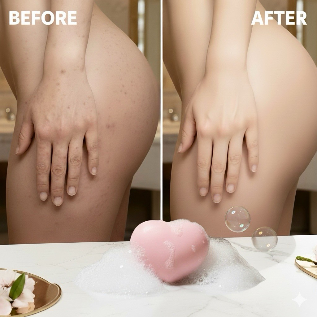 Korean Brightening & Exfoliating Peach Soap with Natural Arbutin, 3 Bars
