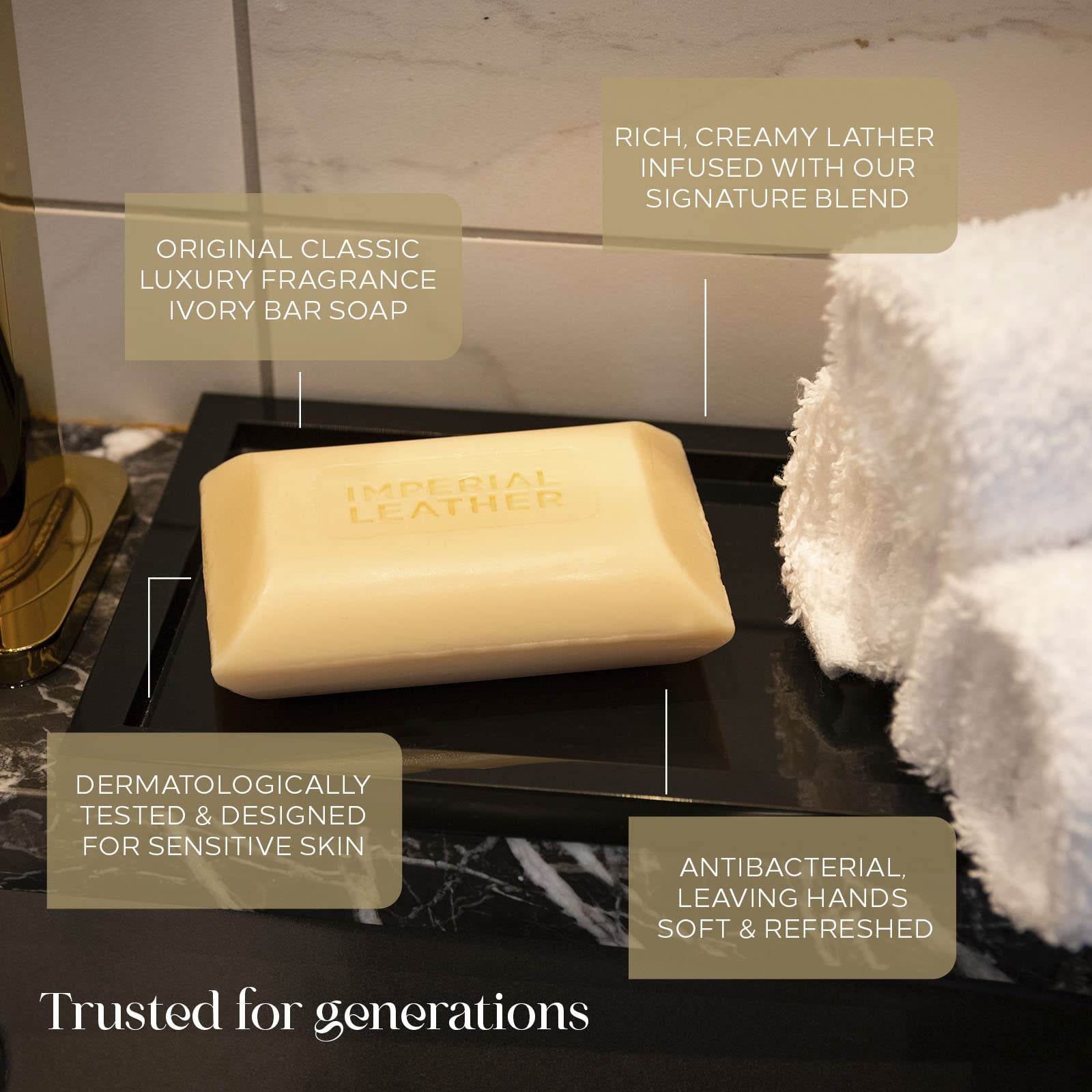 Imperial Leather Gentle Bar Soap 100 g (Pack of 8, Total 32)