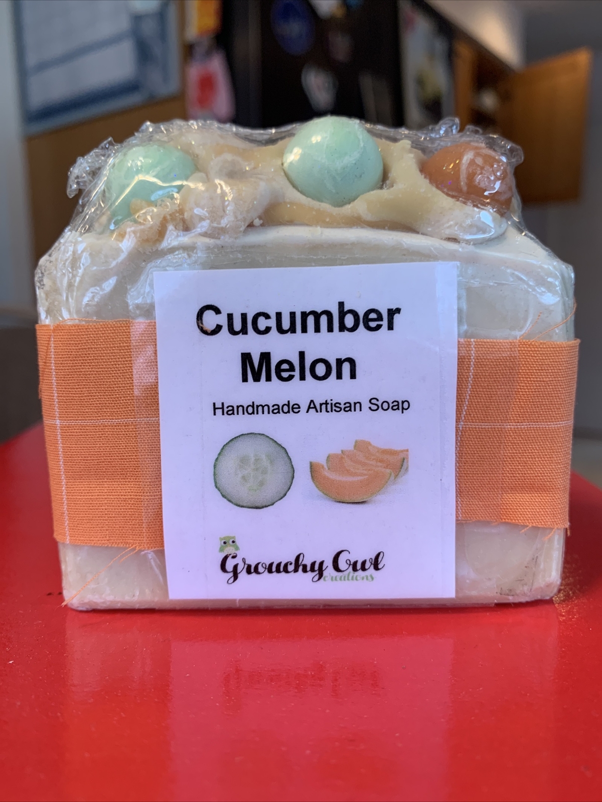 Cucumber Melon Handmade Artisan Soap Grouchy Girl Creations Sealed Brand New