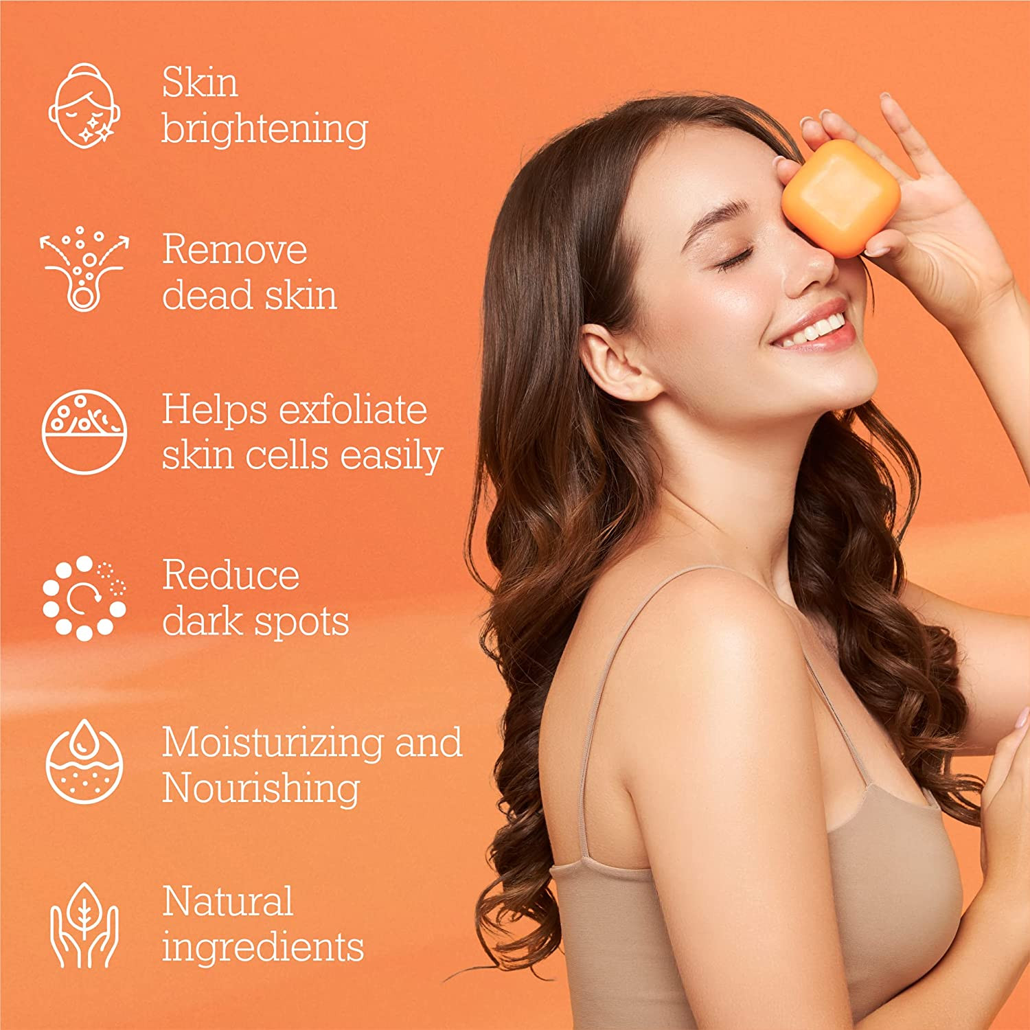 Koji White Kojic Acid & Papaya Skin Brightening Soap, Dark Spots for Face & Body