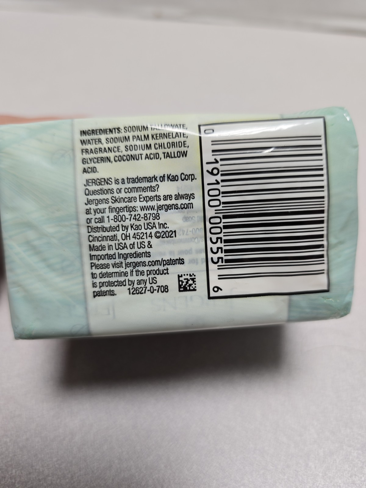 Jergens Mild Bar Soap Pure & Natural 3 Bars 3oz each