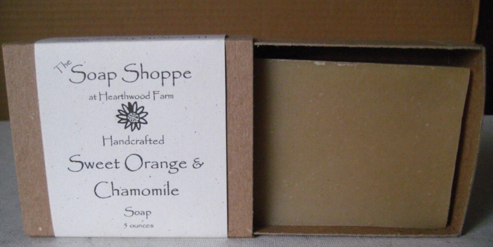 The Soap Shoppe at Hearthwood Farm Handcrafted Sweet Orange & Chamomile 5 ounces
