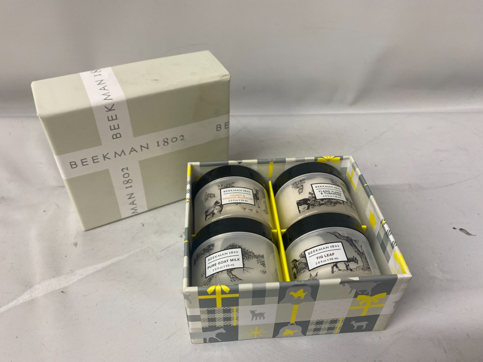 Beekman 1802, 4 pack assorted Whipped Body Cream gift set, 2 fl. oz. each – NEW