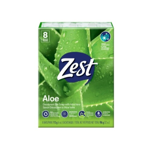 Zest Bath Bar 8PK Soothing Aloe – Pack of 3