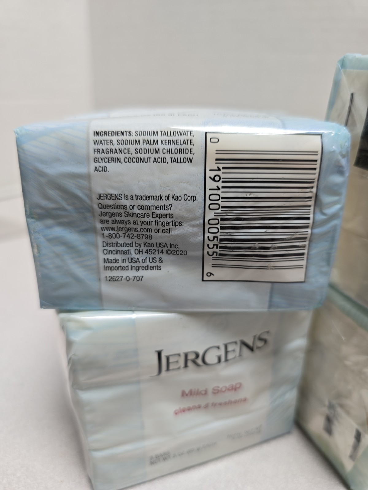 4 pack of 3 (12 bars total) Jergens Mild Soap Pure & Natural Bars 3 oz Each
