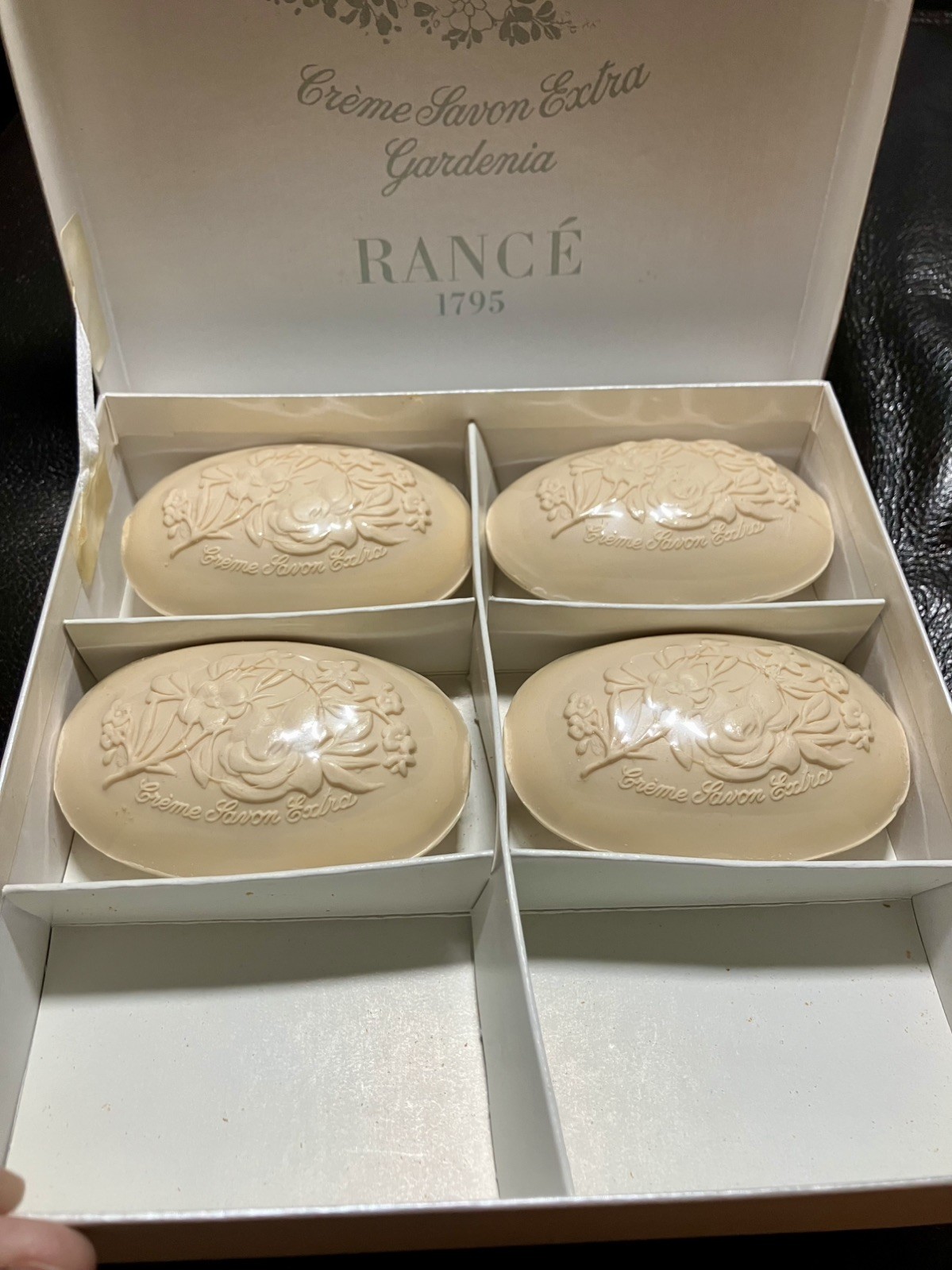 Vintage Rance 1795 “Crème Savon Extra Gardenia” Multipack of Four 3.5 ounce Bars