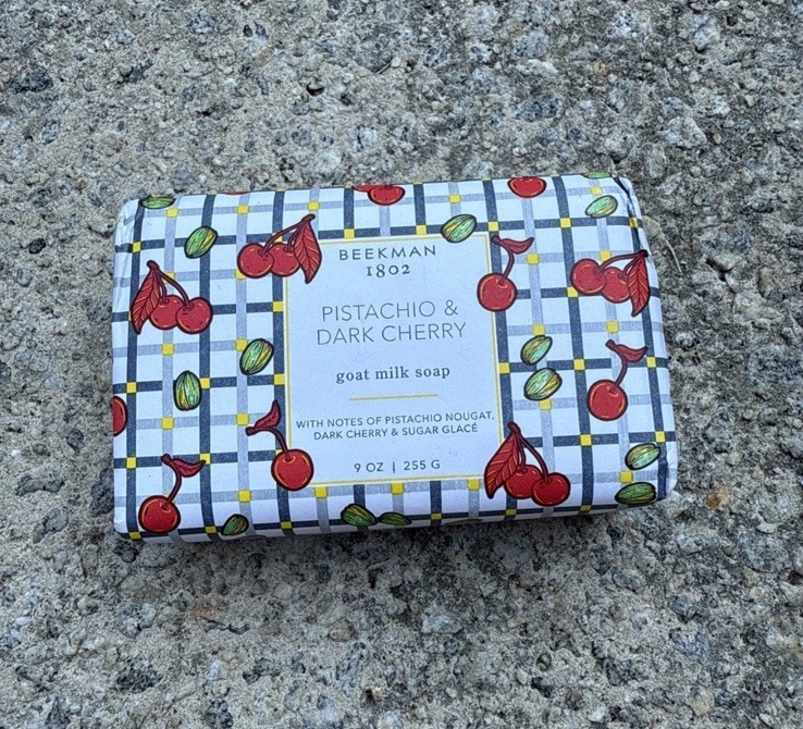 BEEKMAN 1802 NEW SCENT “PISTACHIO & DARK CHERRY” 9 oz Bar Soap Sealed