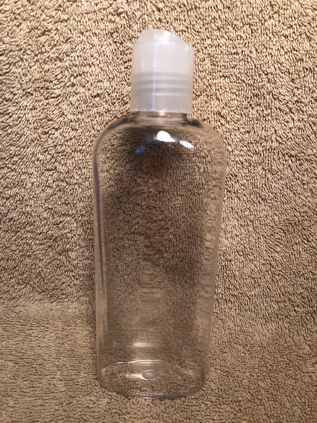6 oz clear PET Cosmo Oval BPA free Bottles 24/410 Natural Disc Top lot 6 SALE