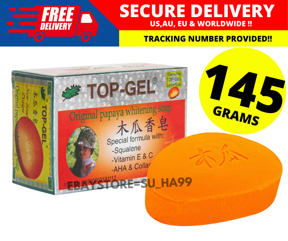 Top Gel Original Papaya Whitening Soap 145g