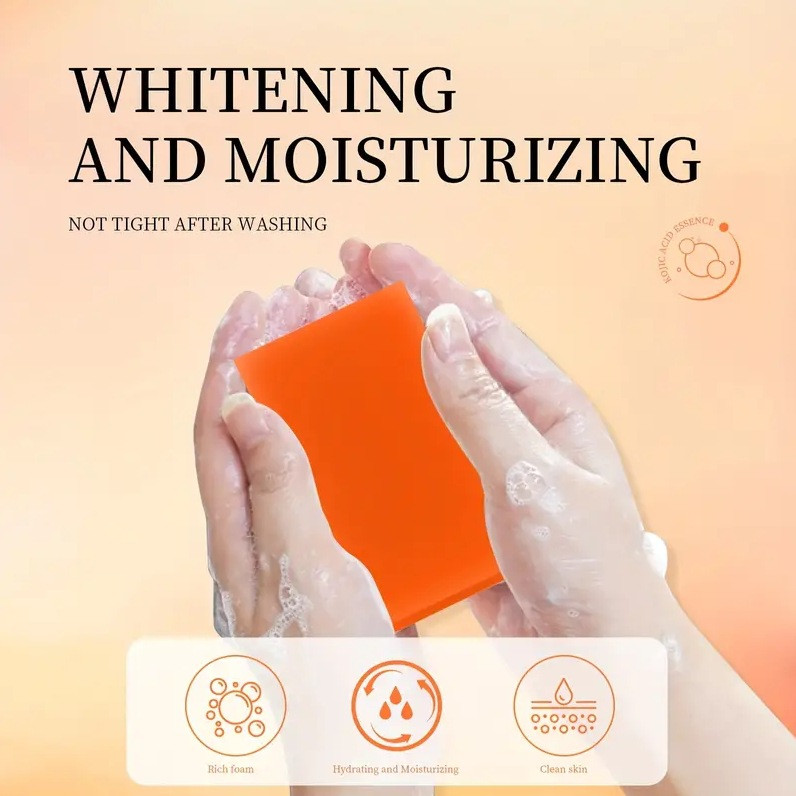 2 Pack Kojic Acid Soap Brightening Fade Spots Hydrating Face Body Cleansing Soap