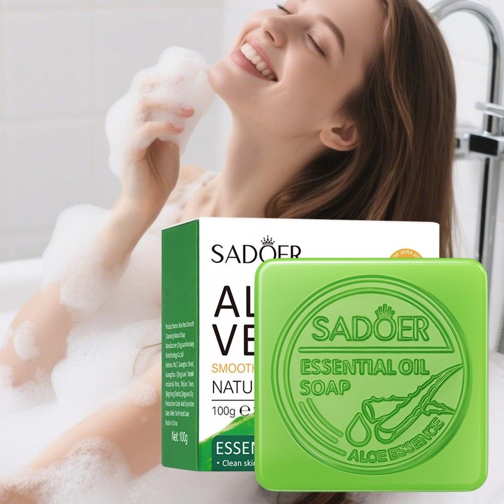 Premium Soap SADOER Natural Aloe Vera Smooth Cleansing 100g – Distillates Pla…