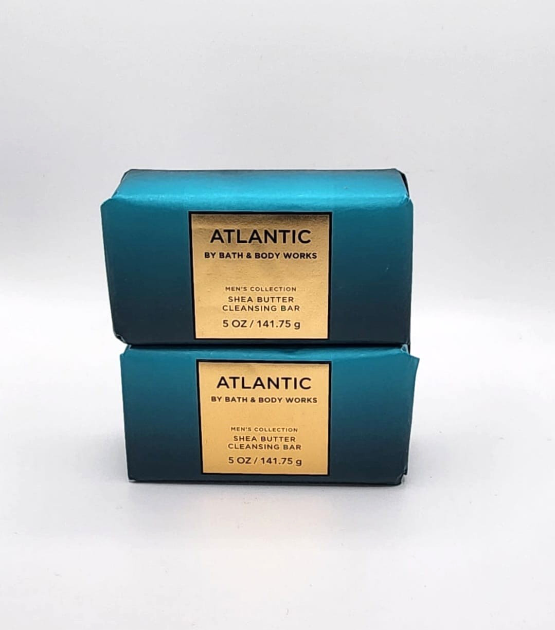 Bath & Body Works Atlantic Men’s Collection Cleansing Bar Soap New Set of 2