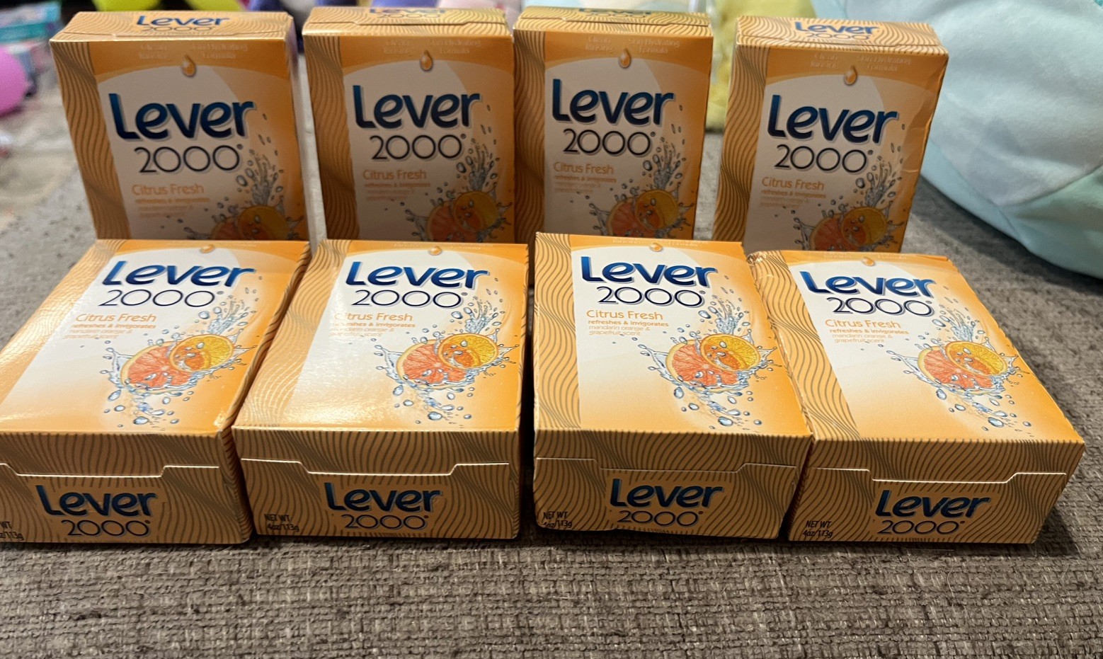 Lever 2000 Citrus Fresh Soap Bars 4 oz Discontinued Retired Lot of 7 -New Sealed