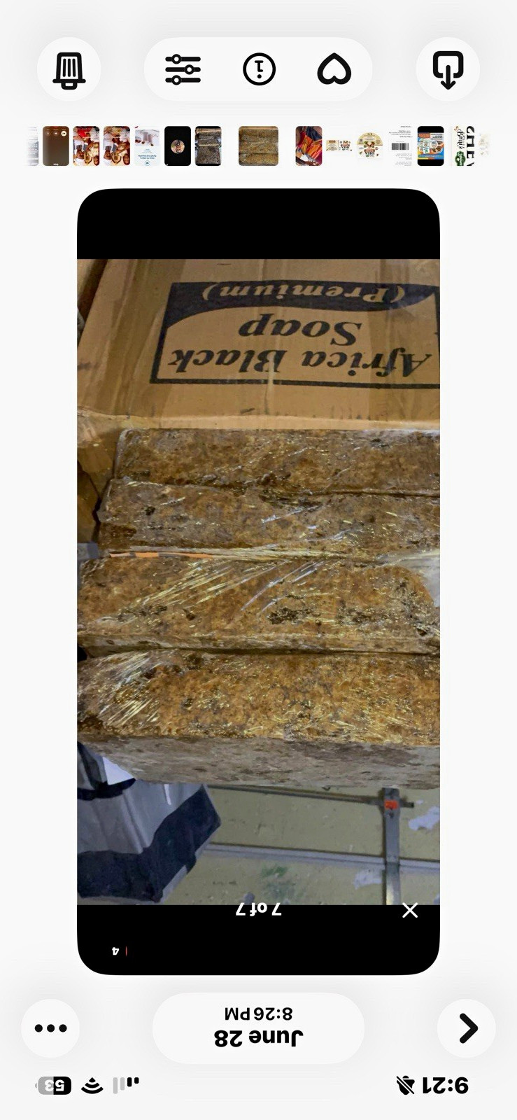 Ruth’s Choice Natural African Black Soap 1 lb Rectangular Bar, Brown