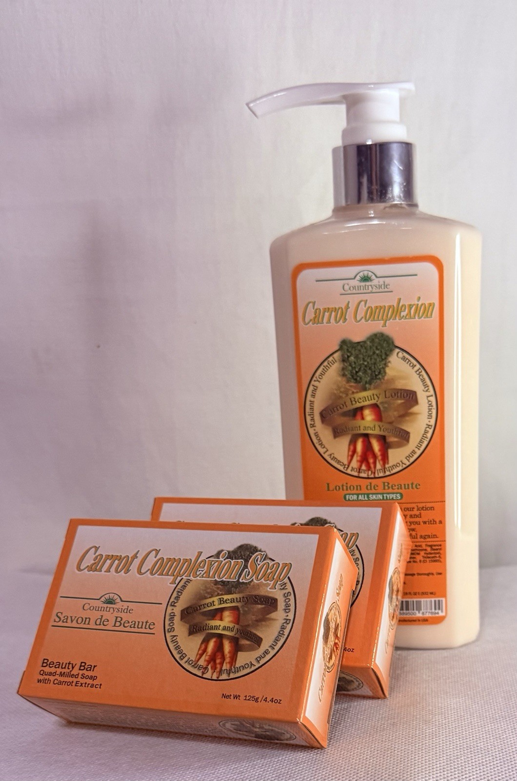 Countryside Carrot Quad-Milled Beauty Bar Soap 4.4oz Unisex Face & Body