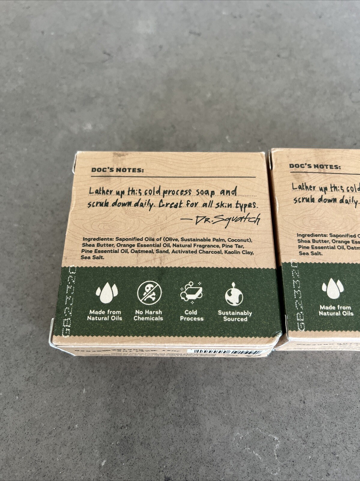 2 Pk Dr. Squatch PINE TAR 5oz Bars HEAVY GRIT | New W/ Fast Shipping!