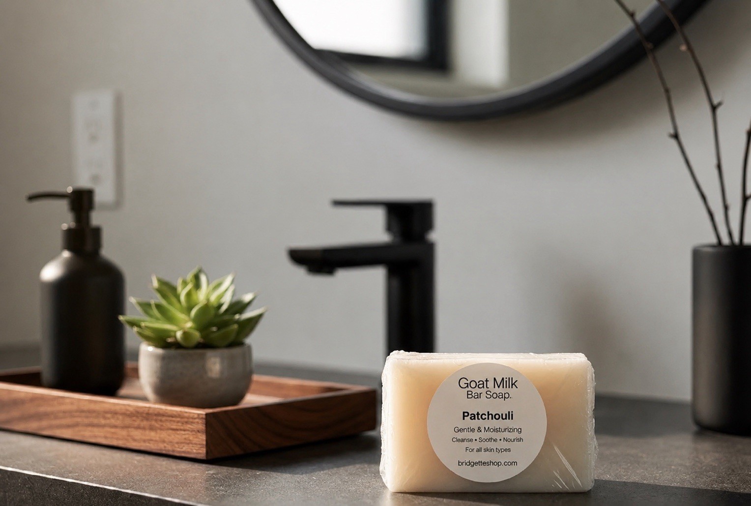 Men’s Goat Milk Soap Bars 3 Pack 5 Oz Each Handmade Soap Moisturizing Patchouli