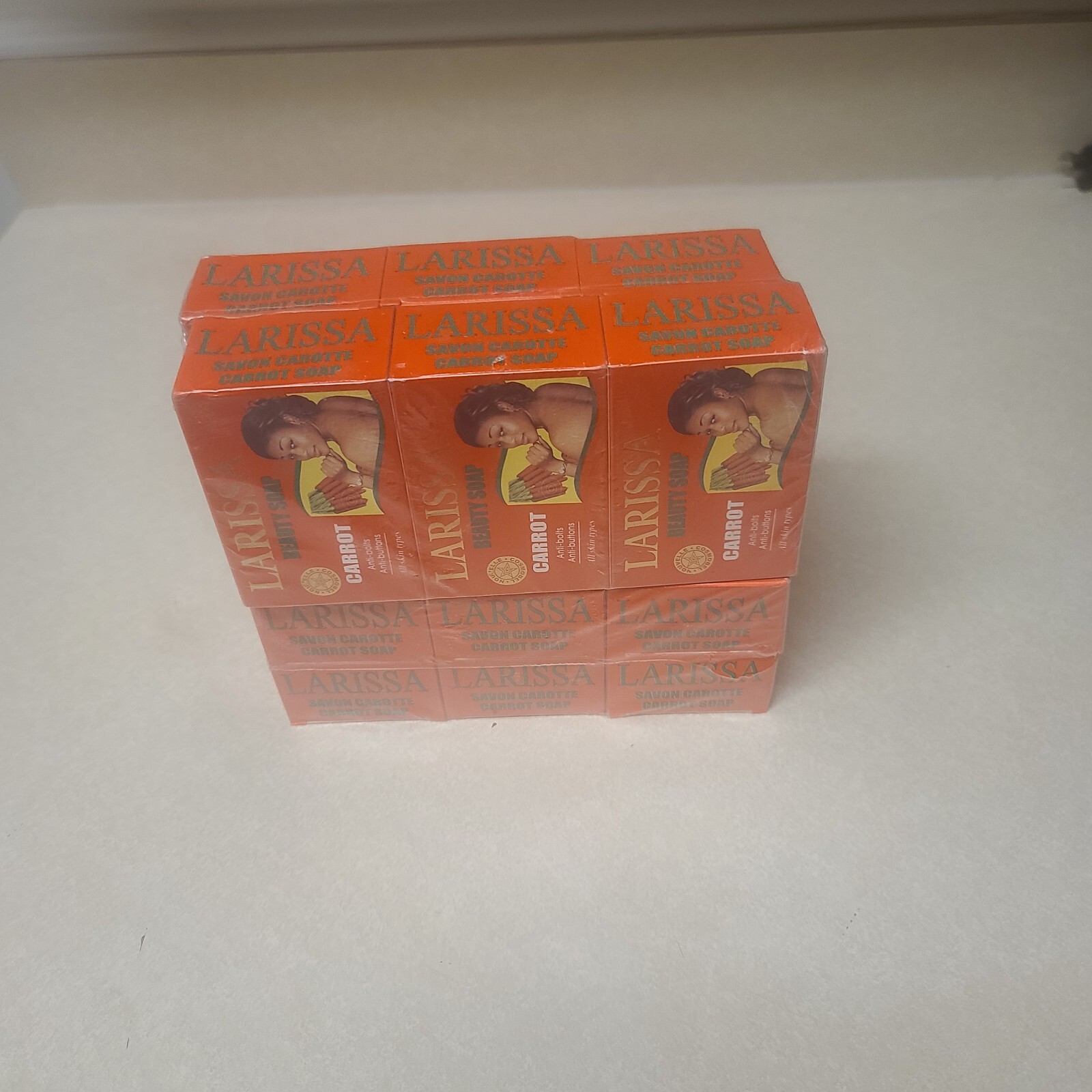 Larissa Lightening Brightening Carrot Beauty Soap All Skin Types Pack of 6