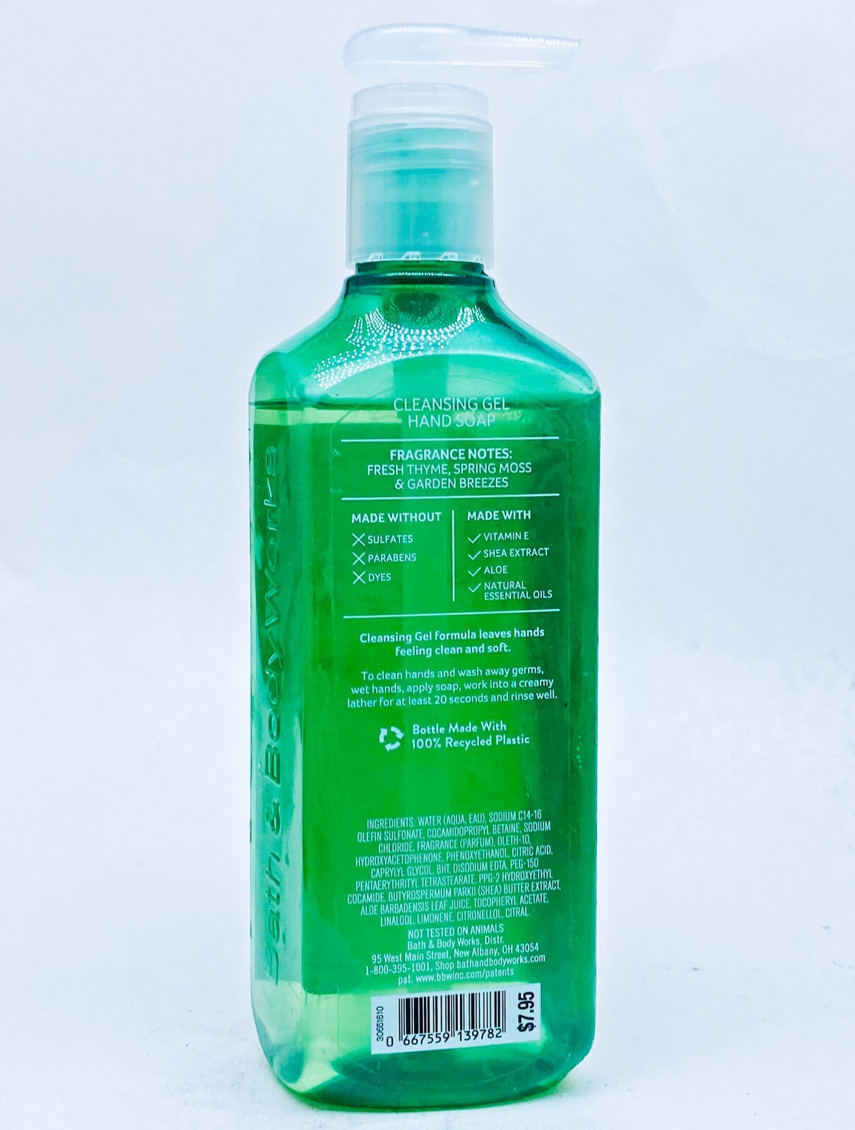 4 Bath & Body Works GARDEN THYME Cleansing Gel Hand Soap 8.0 oz