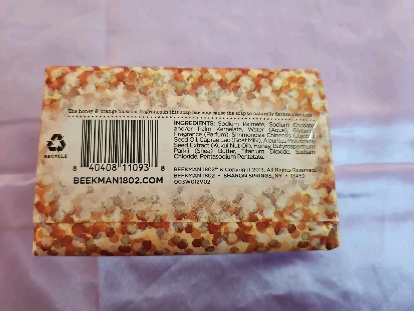 Beekman 1802 Honey & Orange Blossom Goat Milk Soap, 9 oz. JUMBO SIZED Bar – NEW