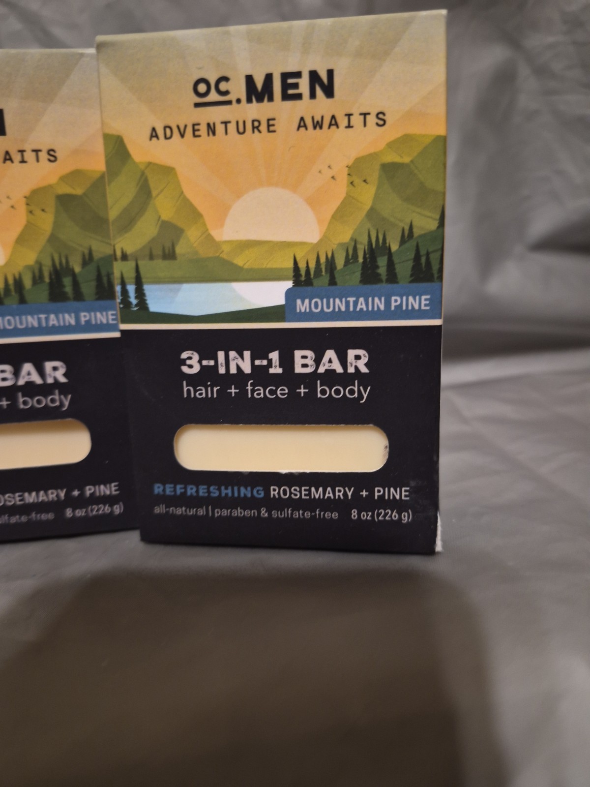 OC Mens Adventure Awaits 3-In-1 Hair Face Body 5 Bars Mountain Pine 8 Oz NIB BD
