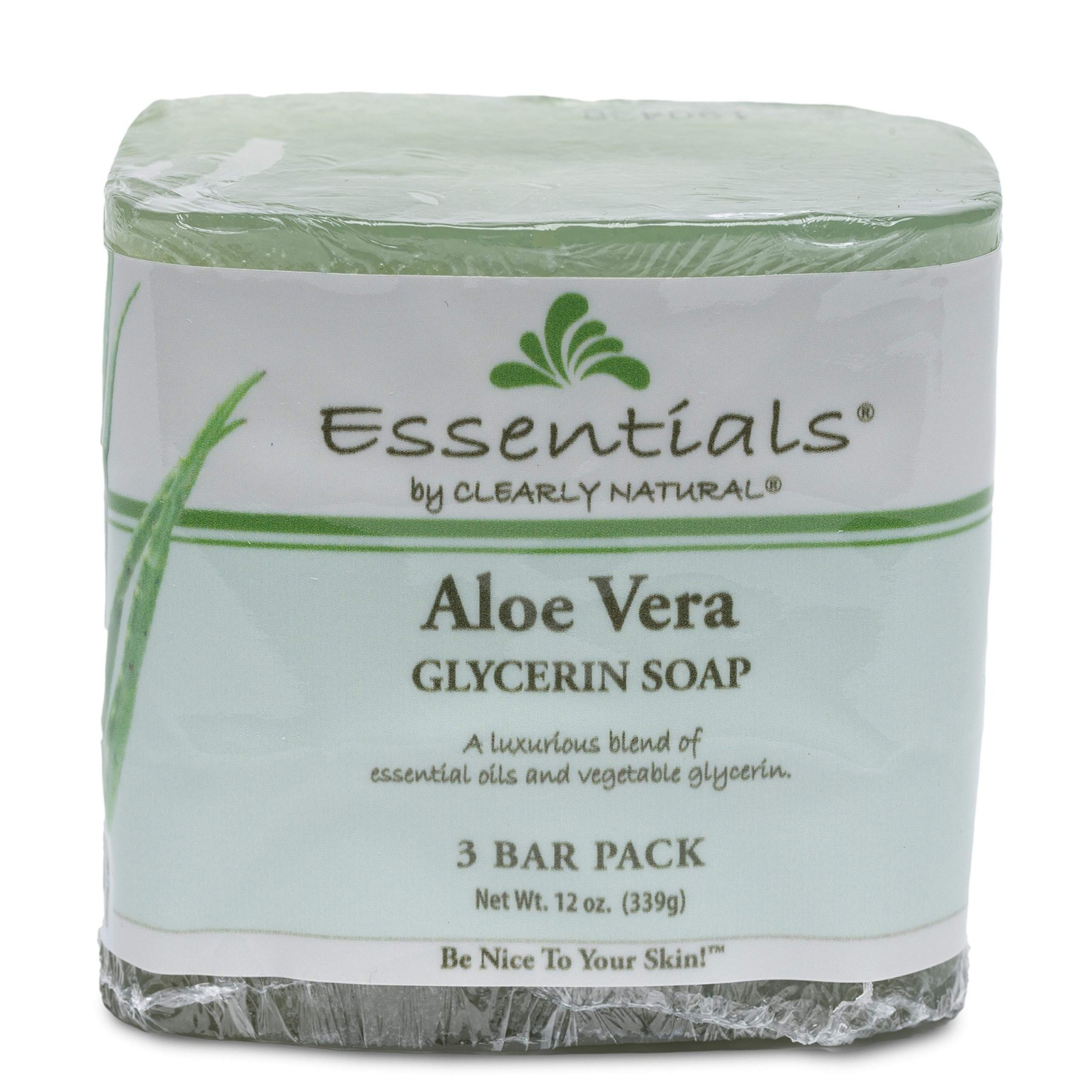 Clearly Natural Essentials Glycerine Bar 12 ounce (Pack of 1), WHITE , GREEN