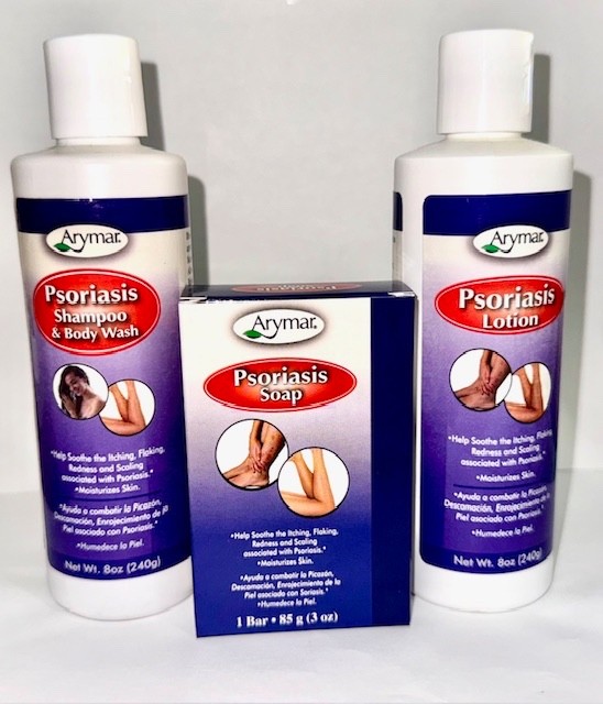 Arymar Psoriasis set ( Lotion ,shampoo, soap )