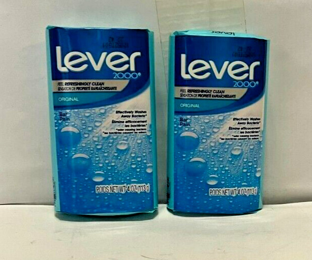 Lever 2000 Original Scent Lot Of 2 4 Oz. Bars NIP