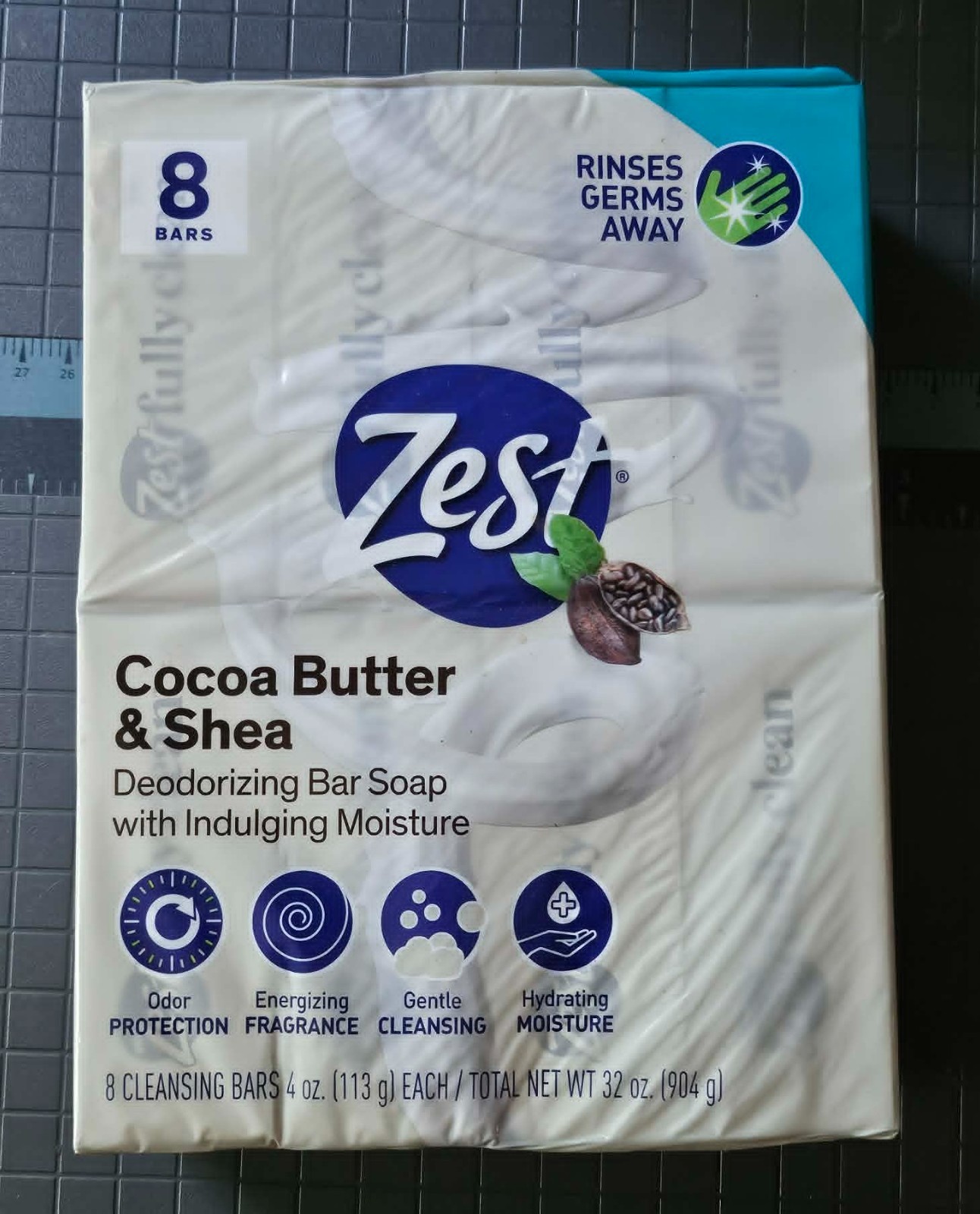 Zest Cocoa Butter & Shea Soap 8 Pack 40z Bars Unopened