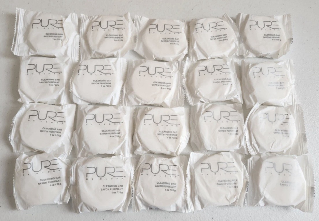 20 Bars Pure By Gloss By Gilchrist & Soames Cleansing Bar Soap Travel Size 1oz