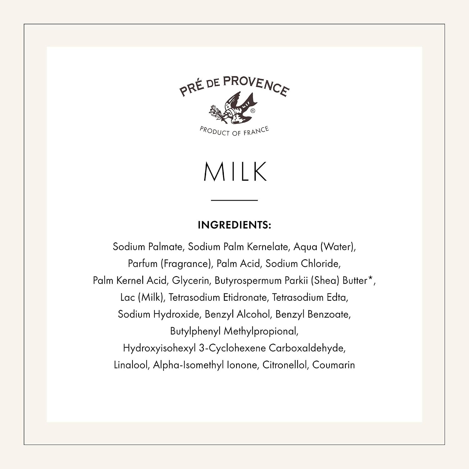 150g French Artisanal Soap Bar with Moisturizing Shea Butter and Milk